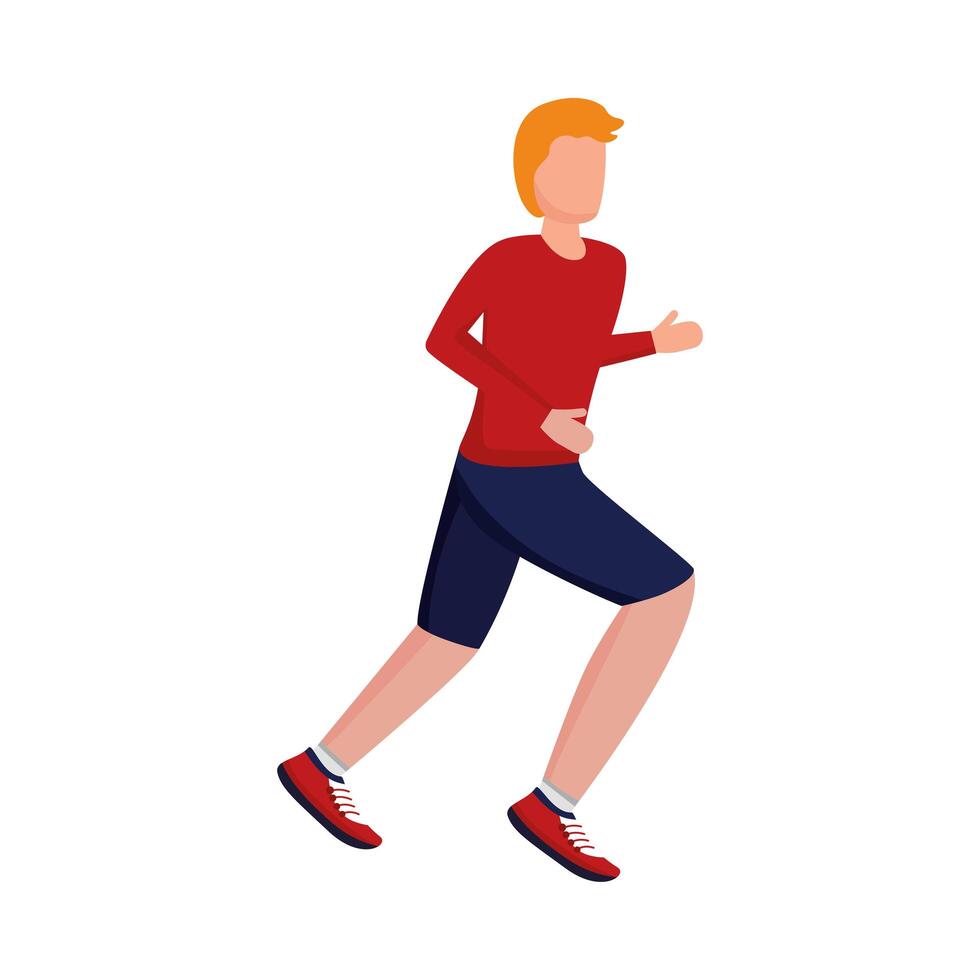 Man avatar running vector design