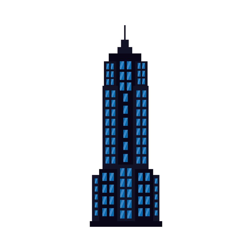 Isolated city building vector design