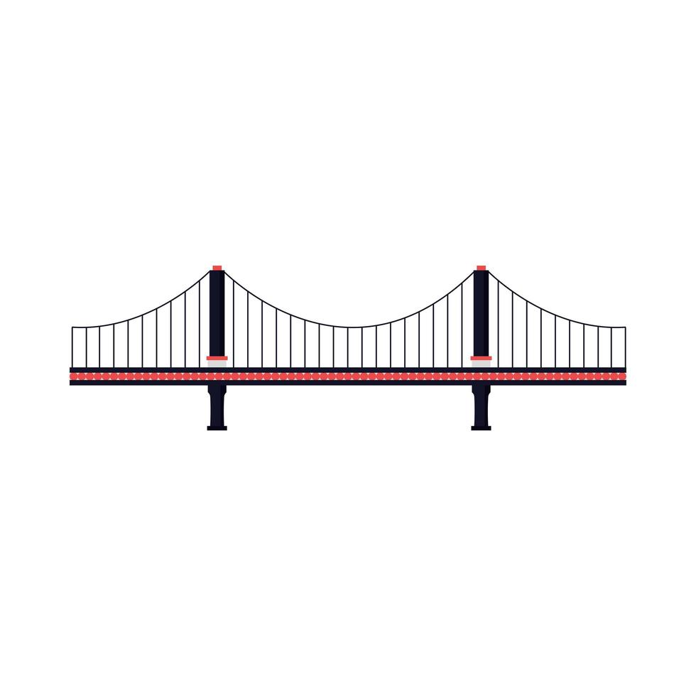 diseño de vector de puente de ciudad aislada