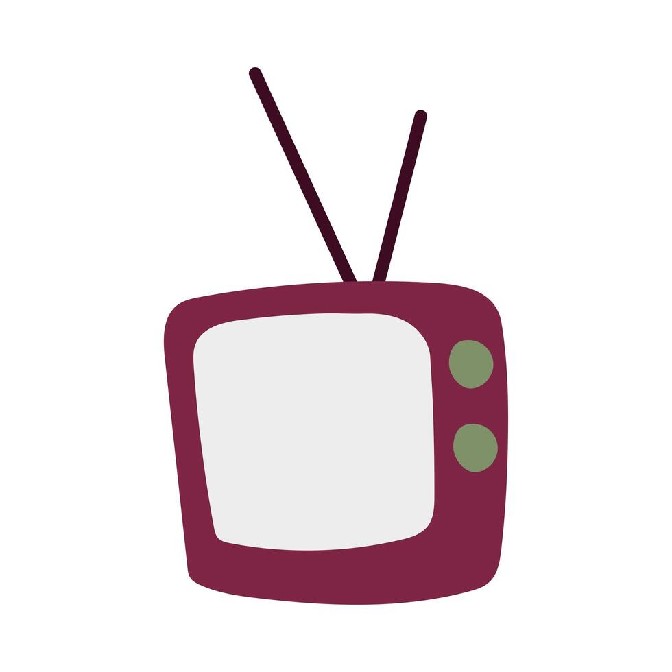 Isolated retro tv vector design