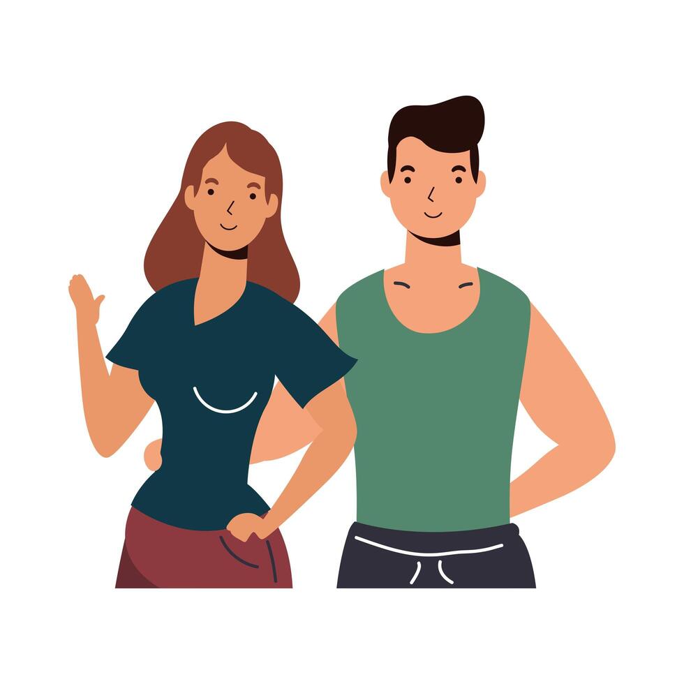 par de mujer y hombre diseño vectorial vector