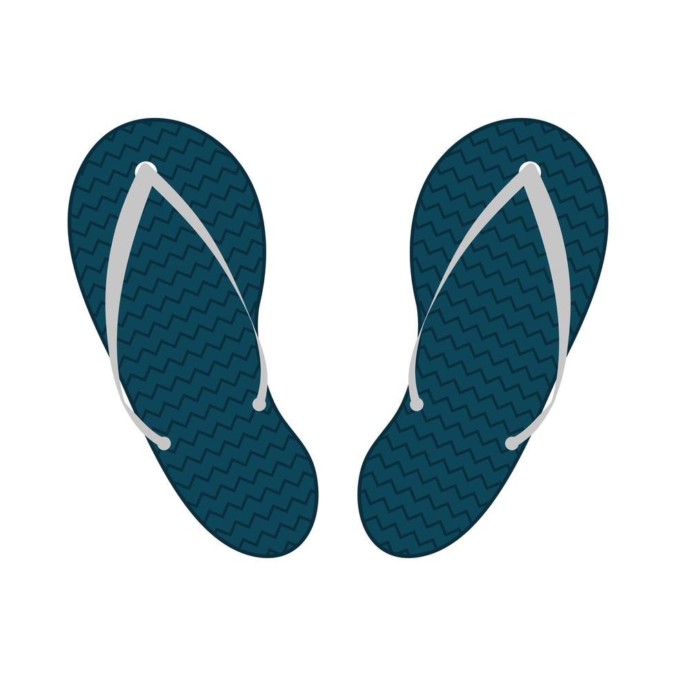 Isolated blue sandals vector design