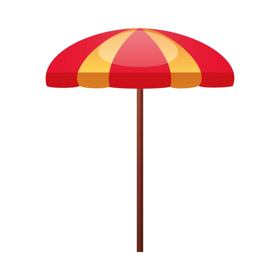 diseño de vector de paraguas rayado aislado