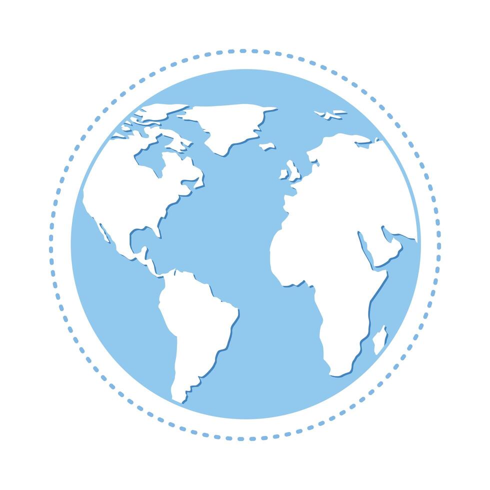 world planet earth isolated icon vector