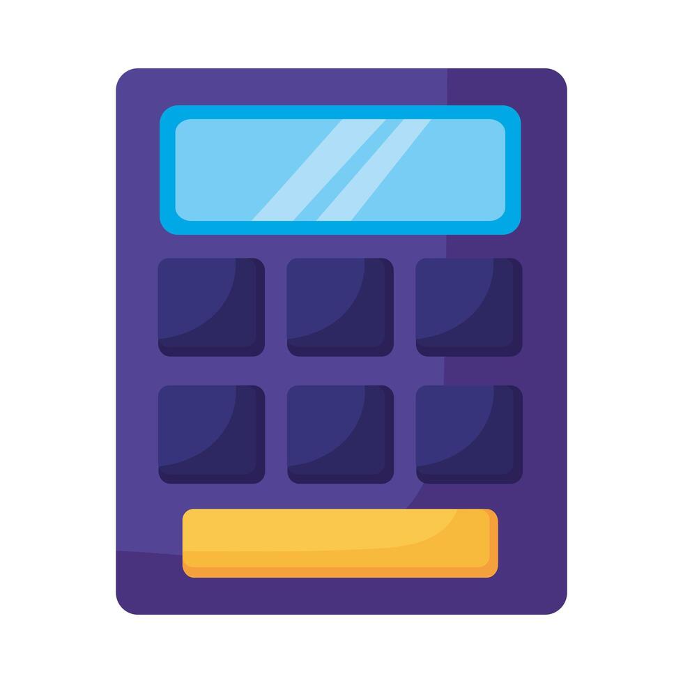 calculator math device isolated icon vector