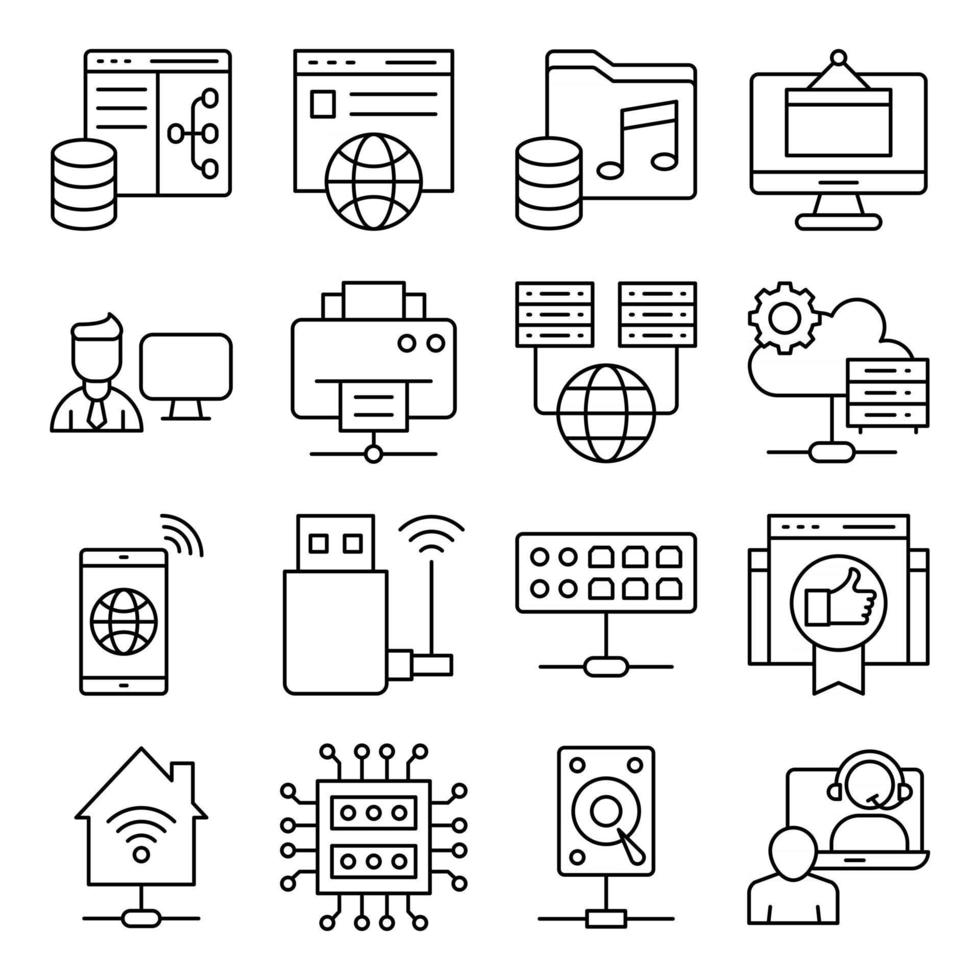 Pack of Smart Home Linear Icons vector