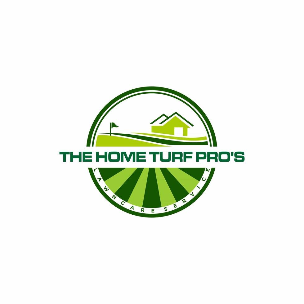 Circle emblem logo for Home Golf Green vector