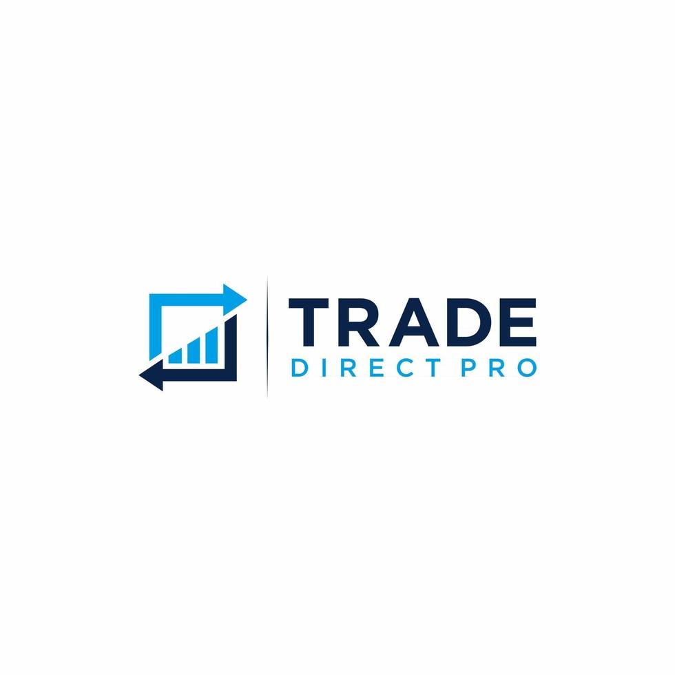 Trading logo with chart element modern design template vector