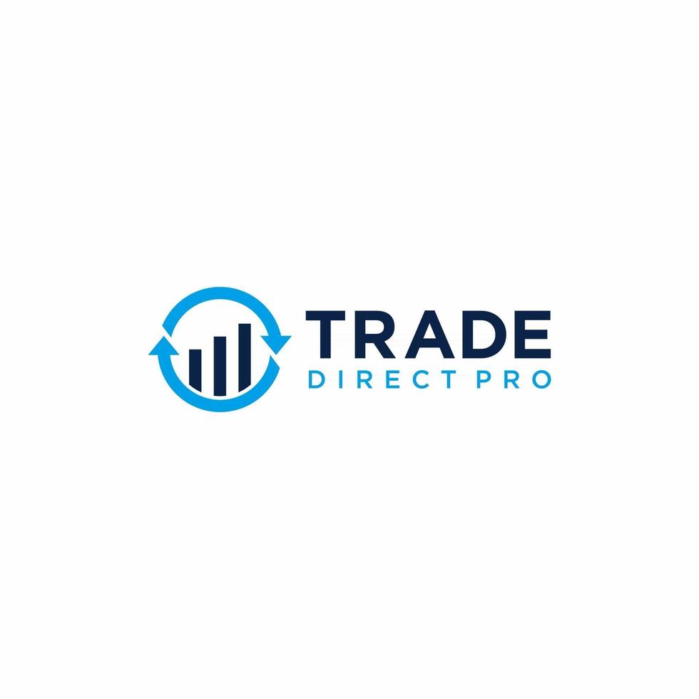 Trading logo with chart element modern design template vector