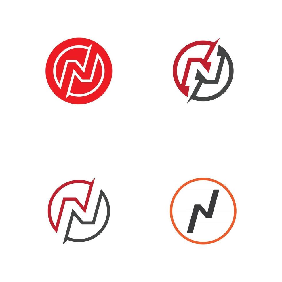 N Letter Logo Template vector icon illustration design