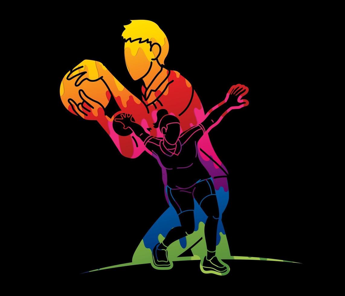 Abstract Bowling Sport Bowler Action vector