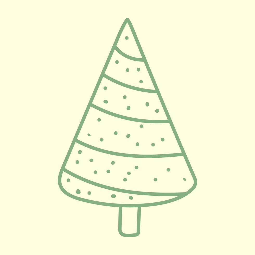 árbol de navidad de hoja perenne vector