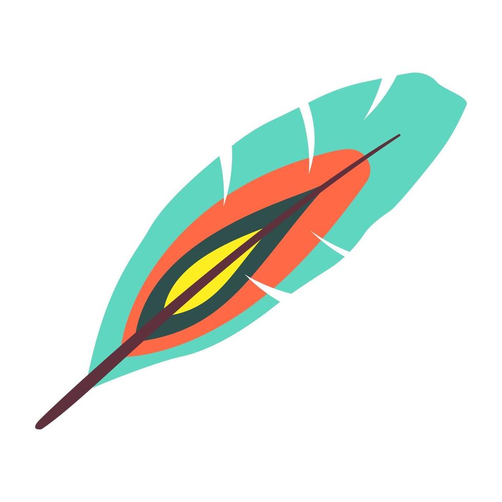 hermosa pluma de ave vector