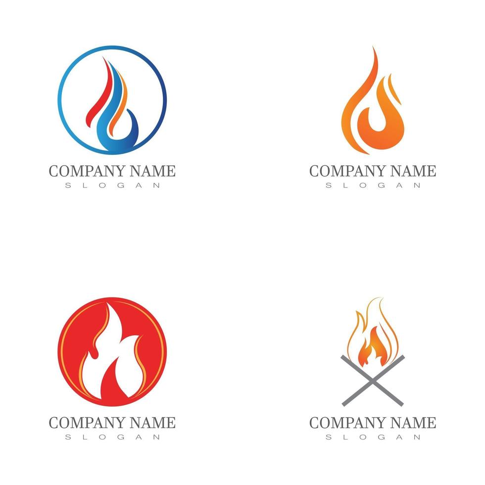 fire logo modern simple gradient. flame logo clean simple. vector