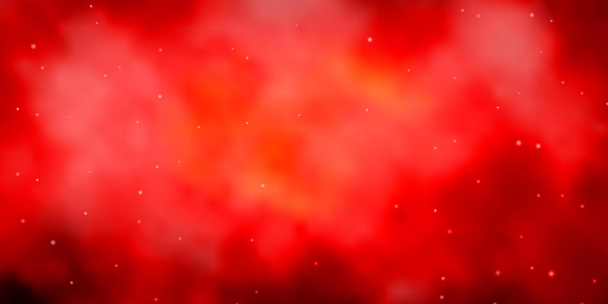 Light Orange vector background with small and big stars.