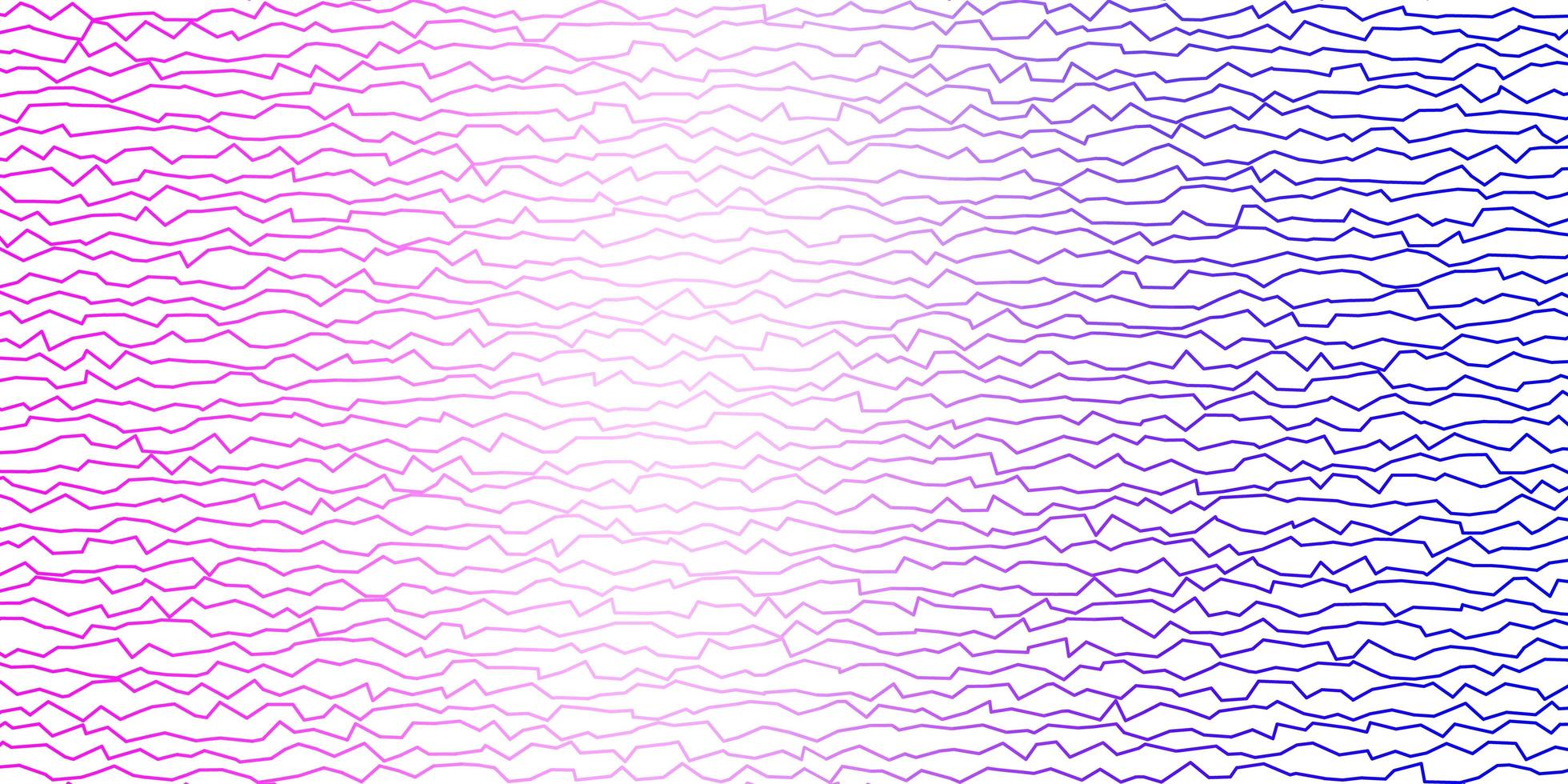 Dark Pink, Blue vector pattern with curved lines.