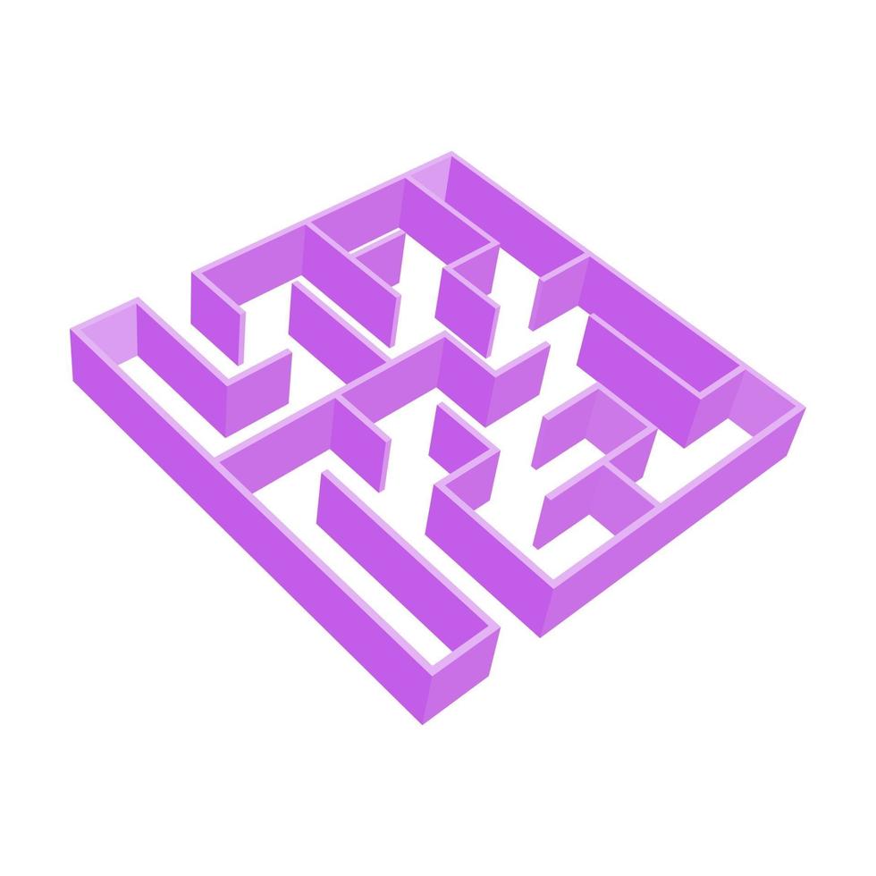 Maze for kids. Puzzle for children.  Labyrinth conundrum. vector