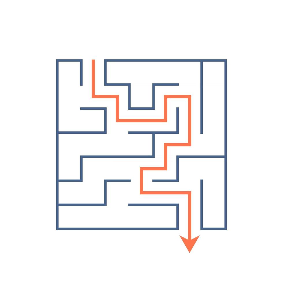 Maze for kids. Puzzle for children.  Labyrinth conundrum. vector