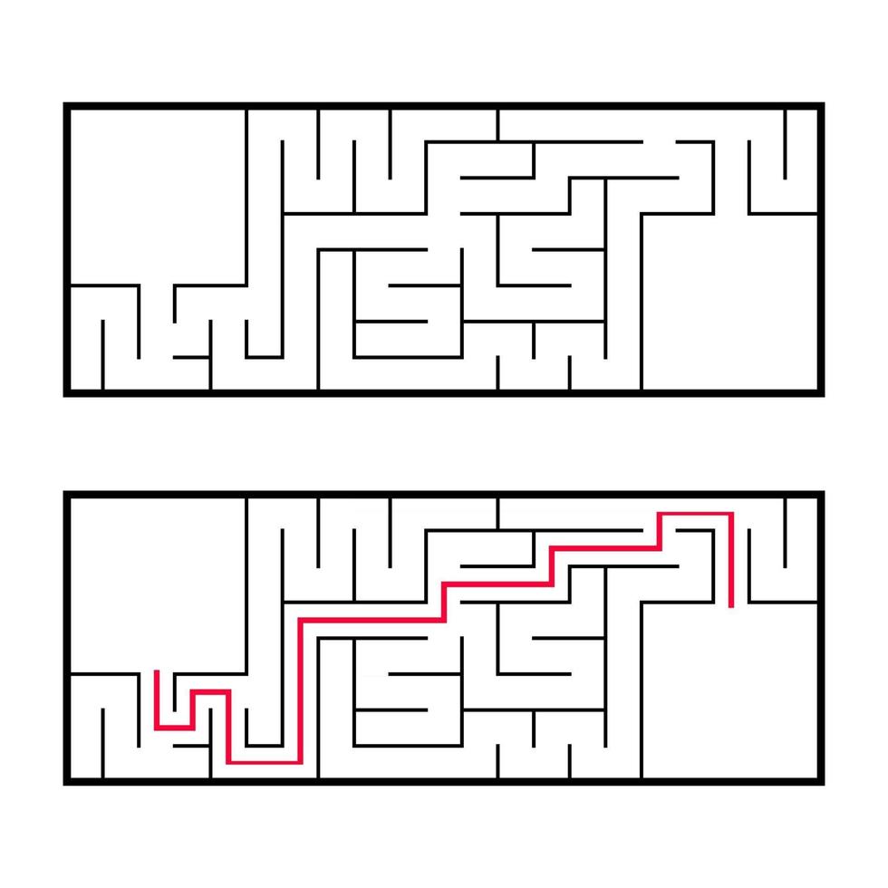 abstract labyrinth. game for children and adults. vector illustration