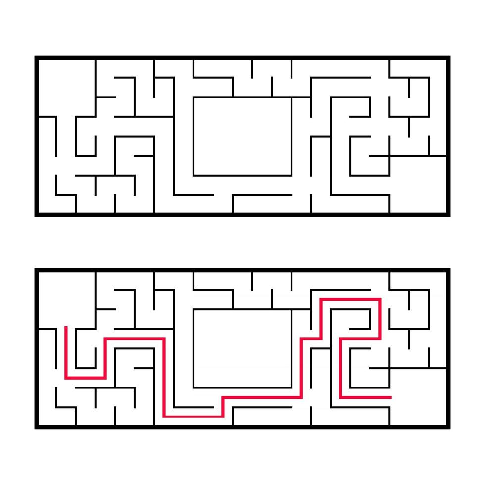 abstract labyrinth. game for children and adults. vector illustration