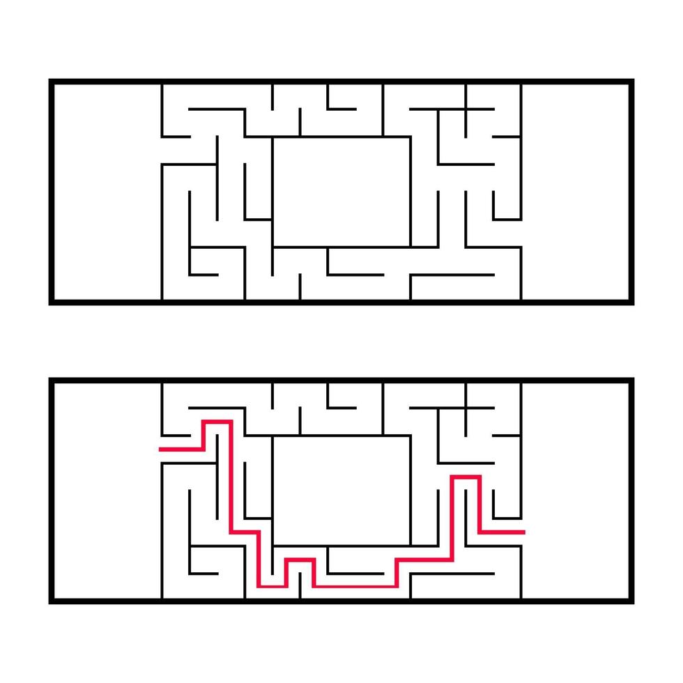 abstract labyrinth. game for children and adults. vector illustration