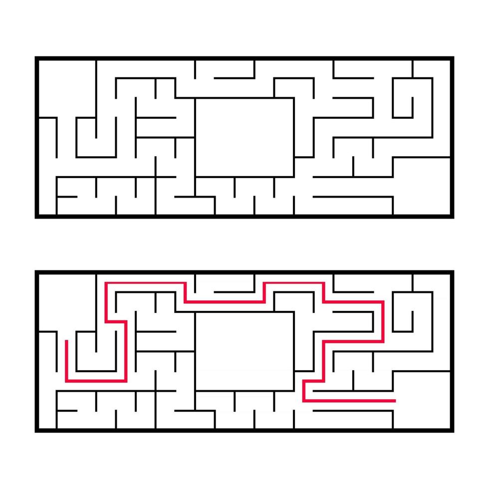 abstract labyrinth. game for children and adults. vector illustration