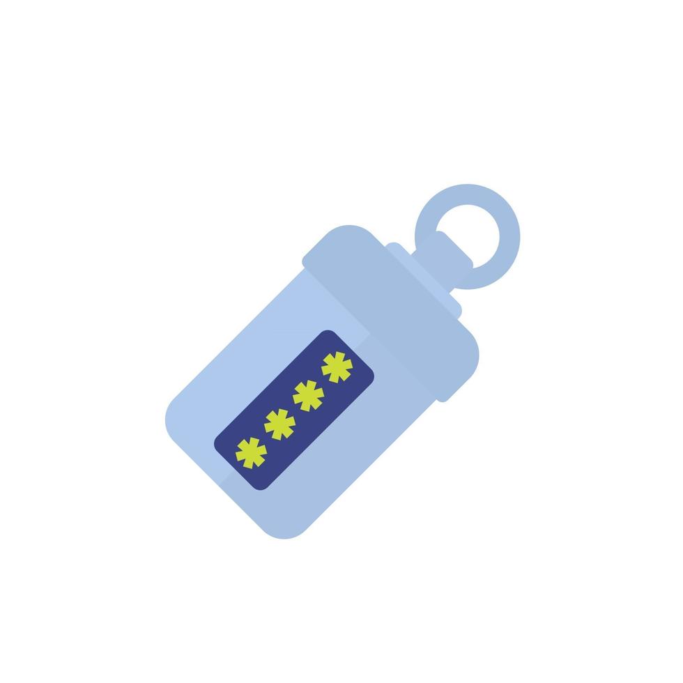 security token icon, vector art