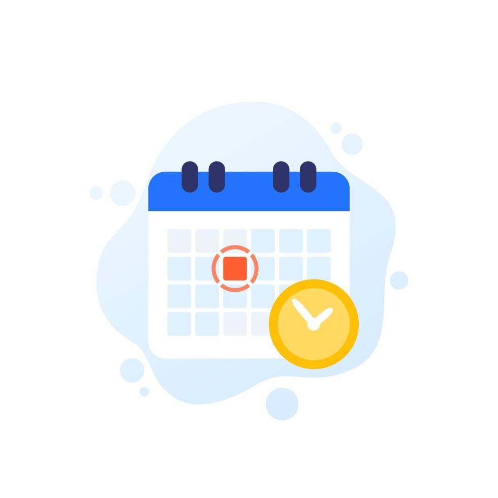 set a deadline vector icon