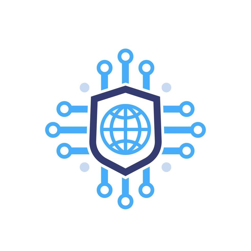 secure network, online security icon vector