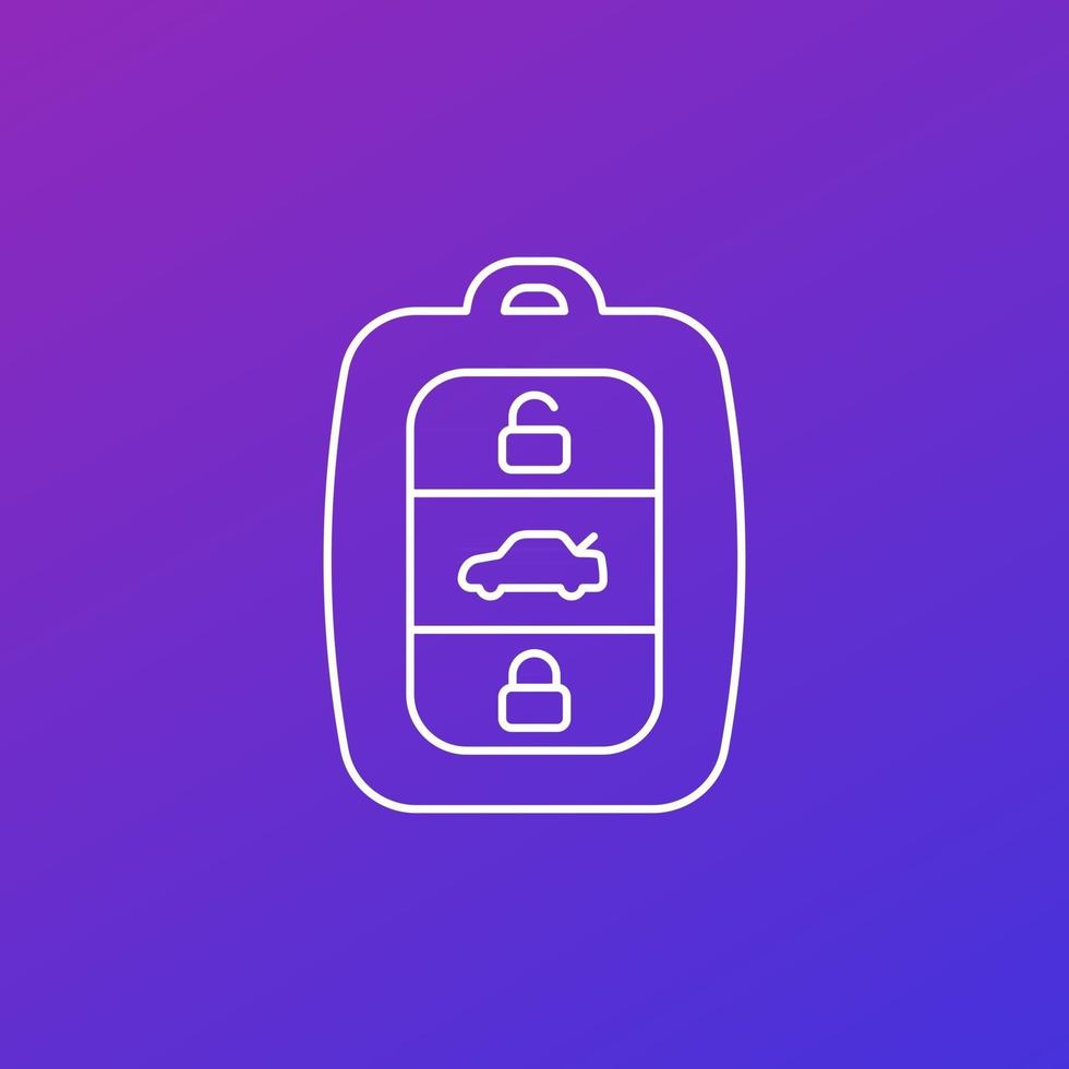 smart car key vector line icon