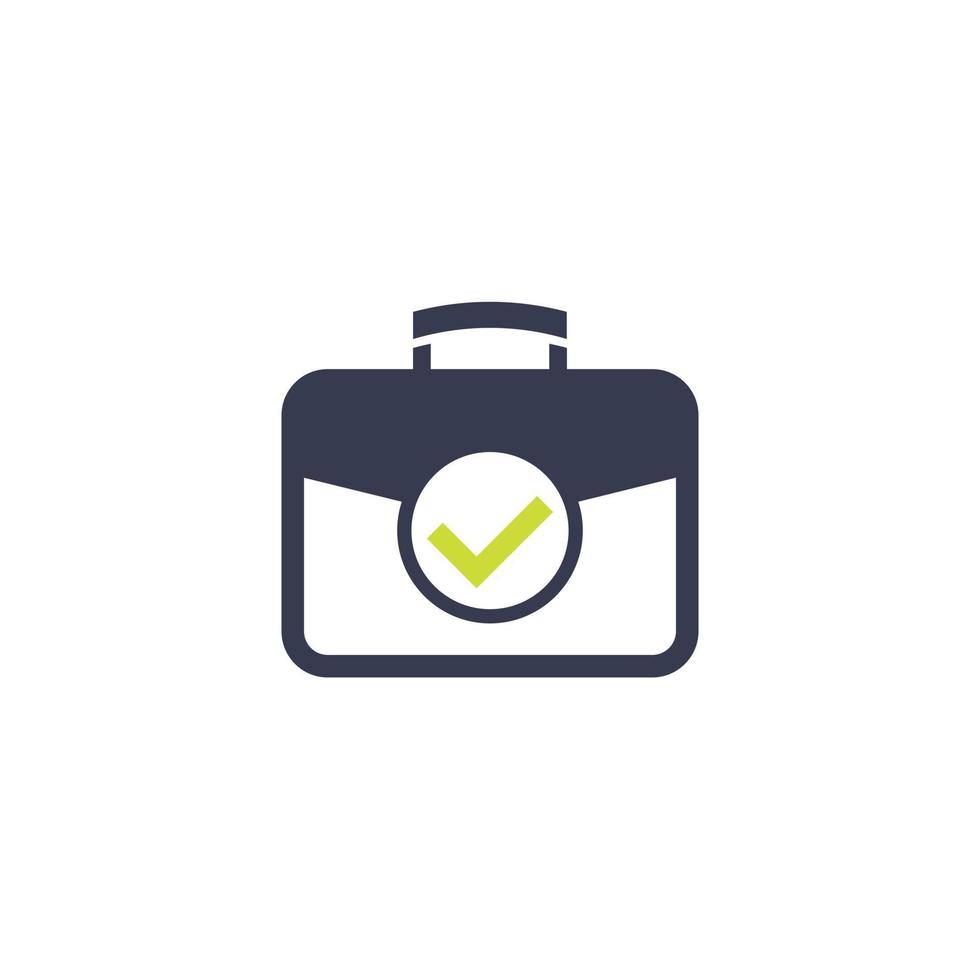 portfolio vector icon with checkmark