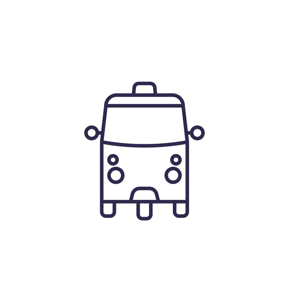 Tuk Tuk taxi icon, line vector