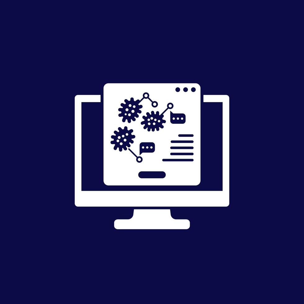 virus research or epidemiology icon vector