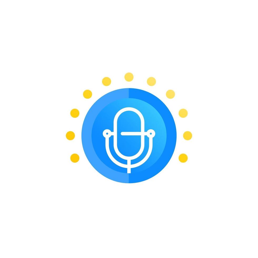 Podcast vector logo icon