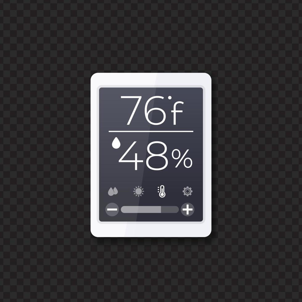 monitor de temperatura y humedad, vector