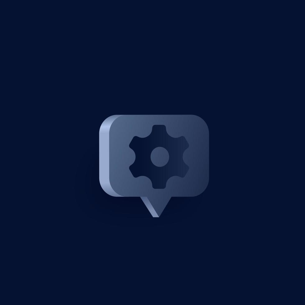 Support chat or service vector icon