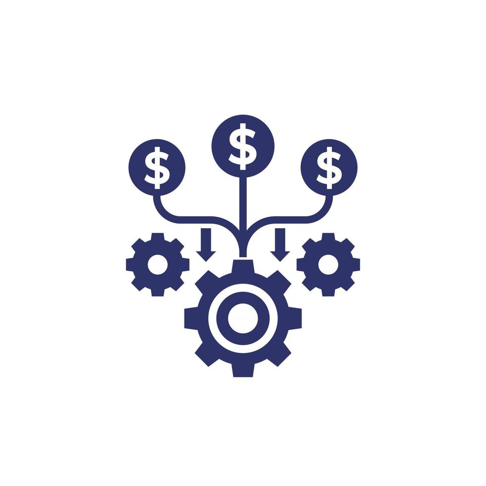 cash flow, funds or costs optimization icon vector