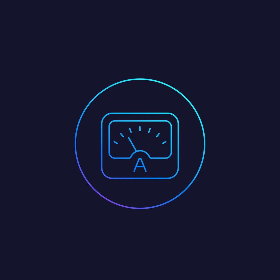 ammeter linear icon vector