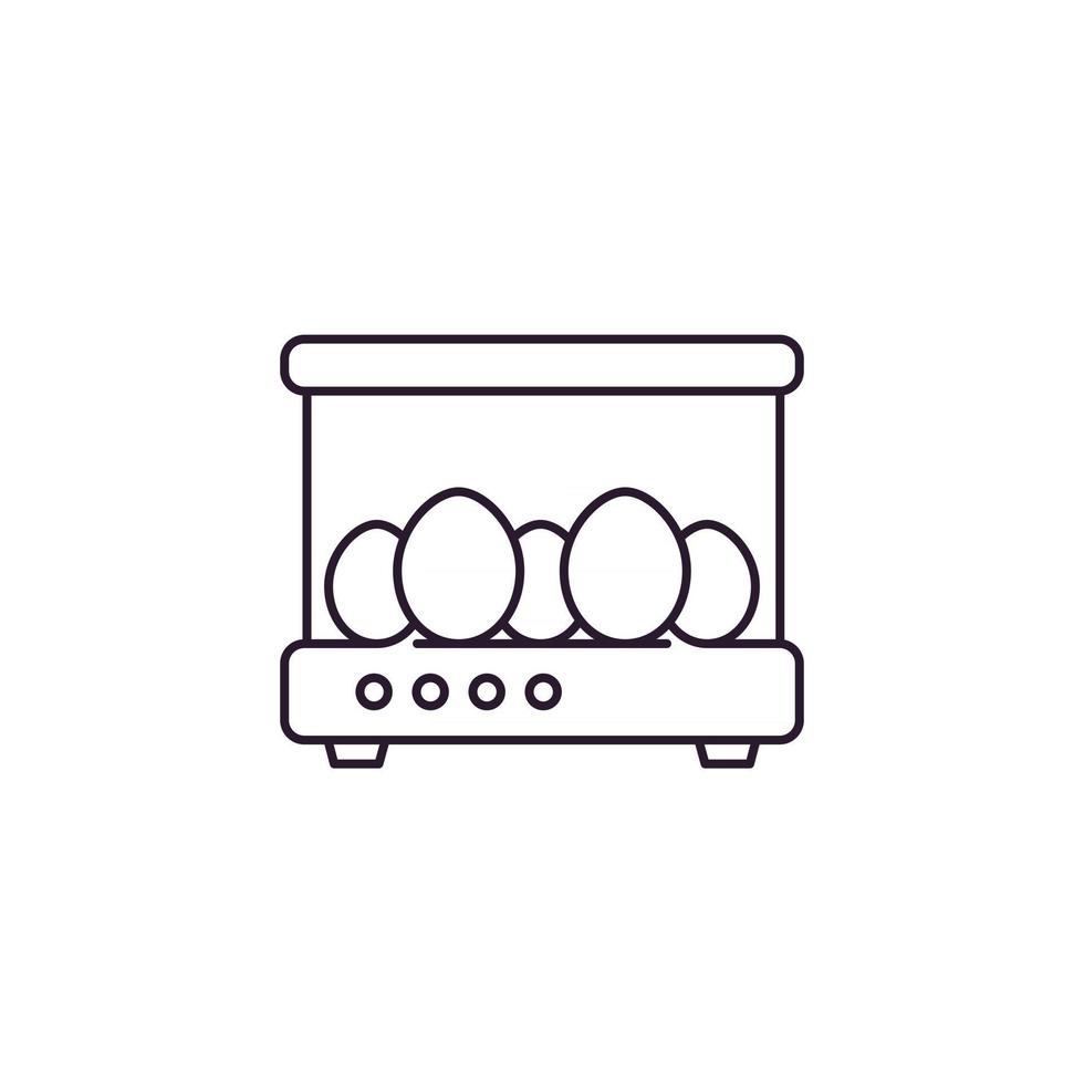 incubator with the eggs, line icon vector