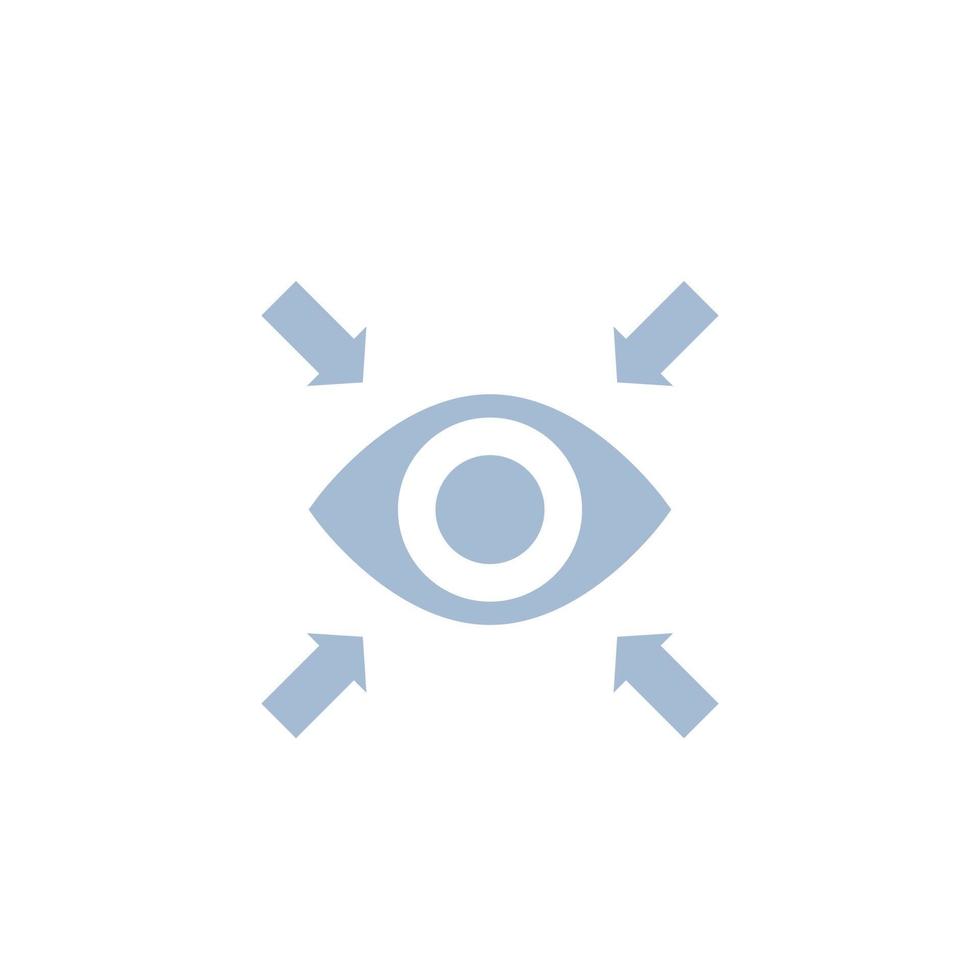Focus vector icon with eye