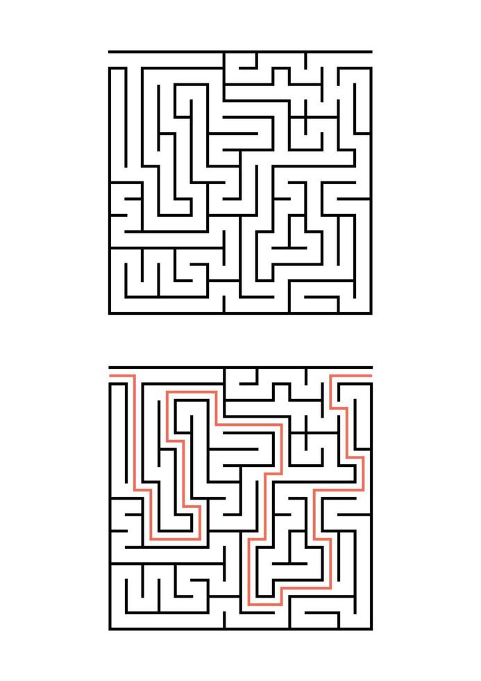abstract labyrinth. game for children and adults. vector illustration