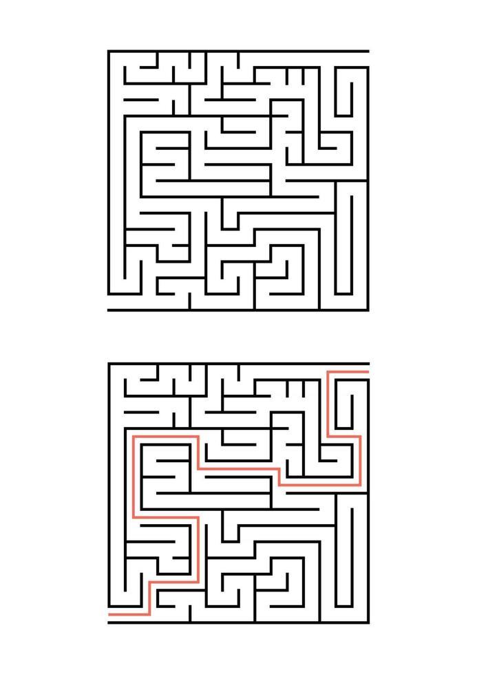 abstract labyrinth. game for children and adults. vector illustration