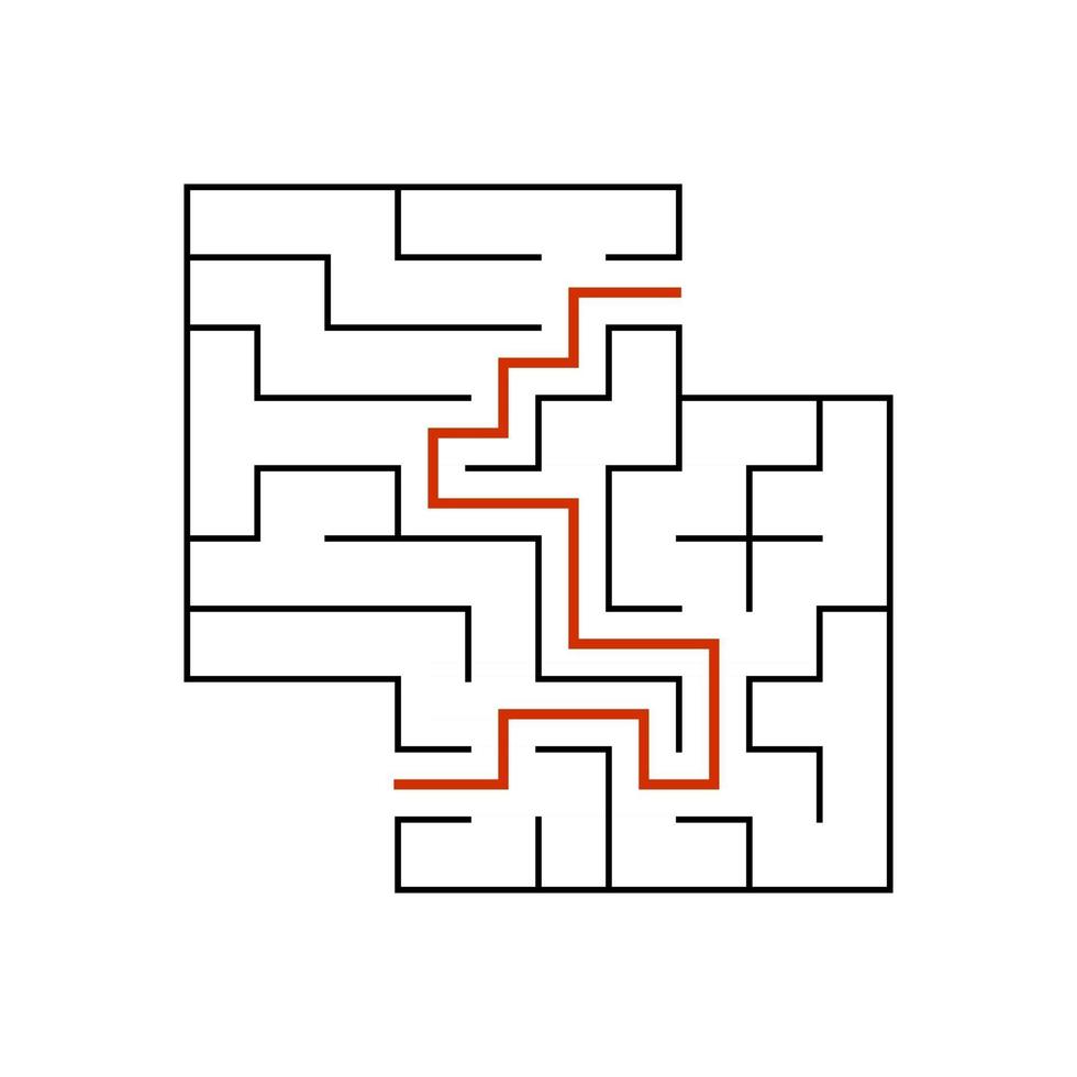 abstract labyrinth. game for children and adults. vector illustration