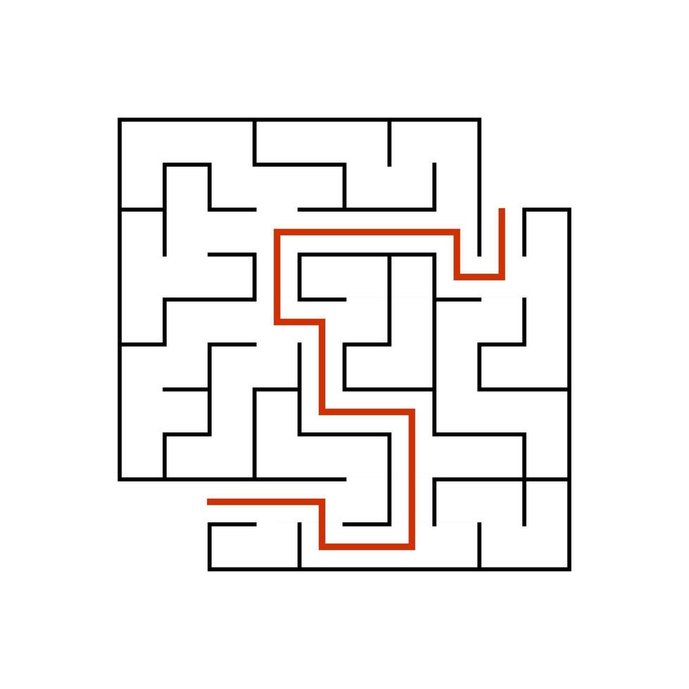 abstract labyrinth. game for children and adults. vector illustration