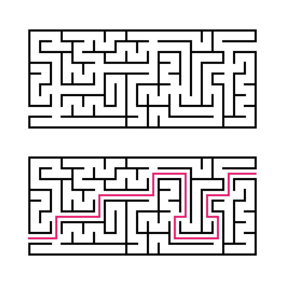 abstract labyrinth. game for children and adults. vector illustration