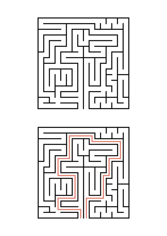 abstract labyrinth. game for children and adults. vector illustration