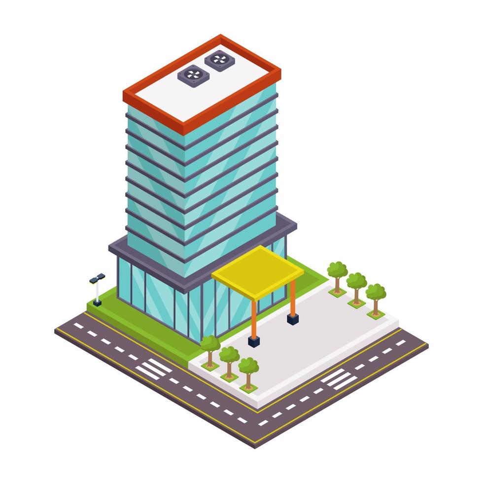 centro medico y edificio vector