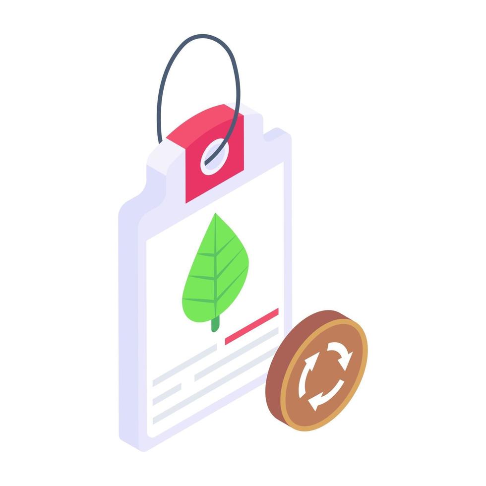 Eco Tag Recycle vector
