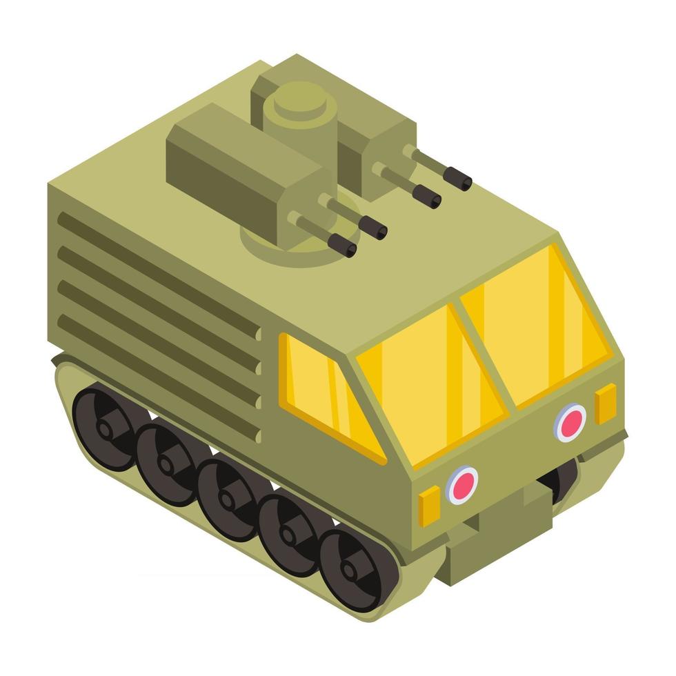 enfoca el tanque militar vector