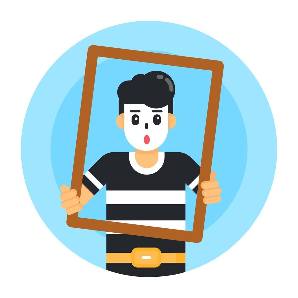Mime Cartoon Frame vector
